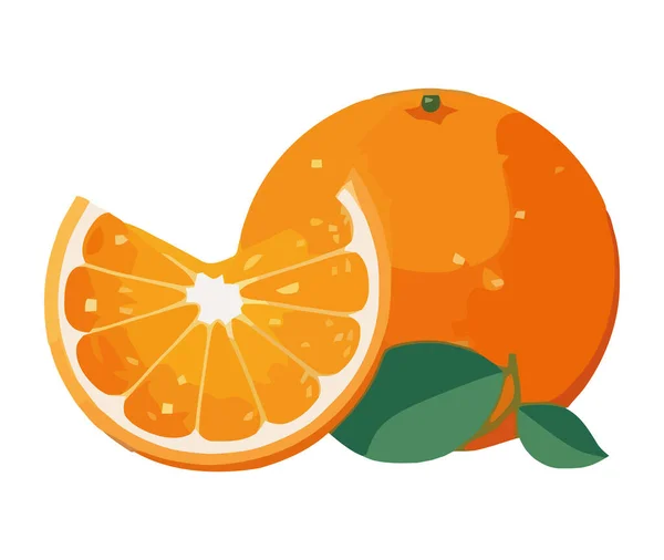 Šťavnaté Citrusové Plody Symbolizují Zdravé Léto Jíst Izolované — Stockový vektor