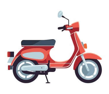 Eski moda motosiklet taşıma simgesi izole edildi