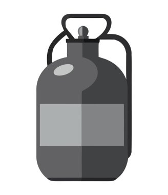 Çelik silindir endüstri simgesi için patlayıcı gaz depoluyor.