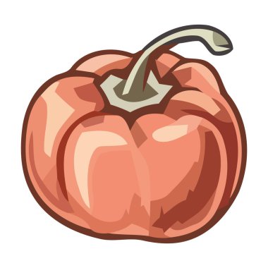 Taze organik sebze biberi, olgun ve sulu ikon izole edilmiş.