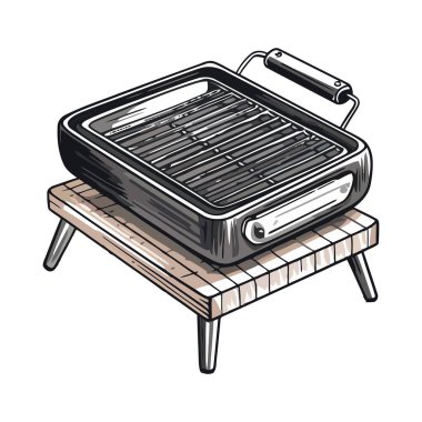 Izgara ızgarada ızgara et izole edilmiş.