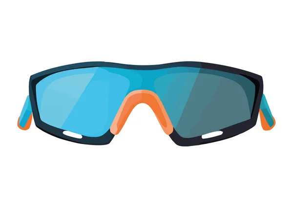 Plastic Sports Sunglasses Icon Isolated — Stock Vector