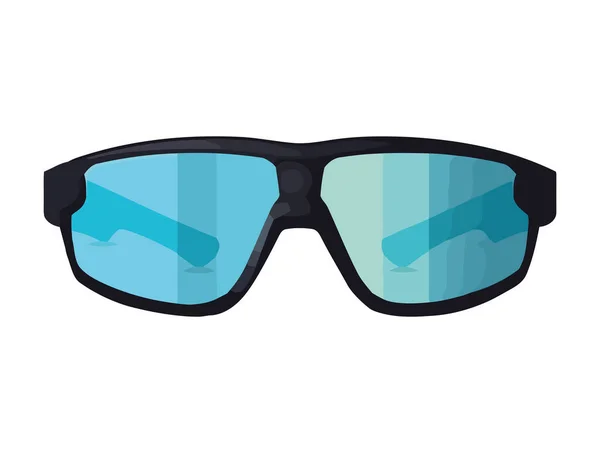 Futuristische Sonnenbrillen Rahmen Moderne Ikone Isoliert Ein — Stockvektor