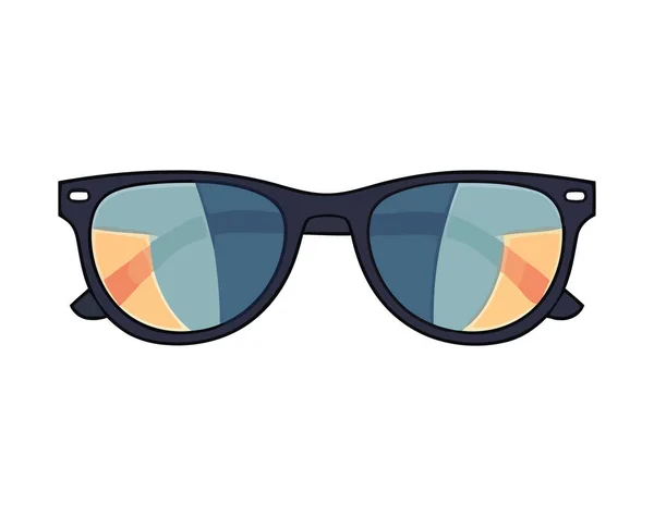 Fashionable Eyewear Summer Travel Icon Isolated — Stock Vector