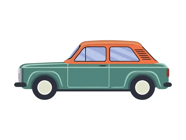 Векторна Ілюстрація Компактний Автомобільний Транспорт Ізольовано — стоковий вектор
