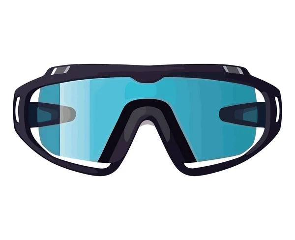 Sonnenbrille Mit Blauem Linsensymbol Isoliert — Stockvektor