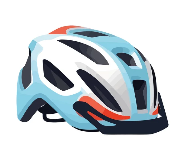 バイカースポーツヘルメットアイコンを隔離 — ストックベクタ