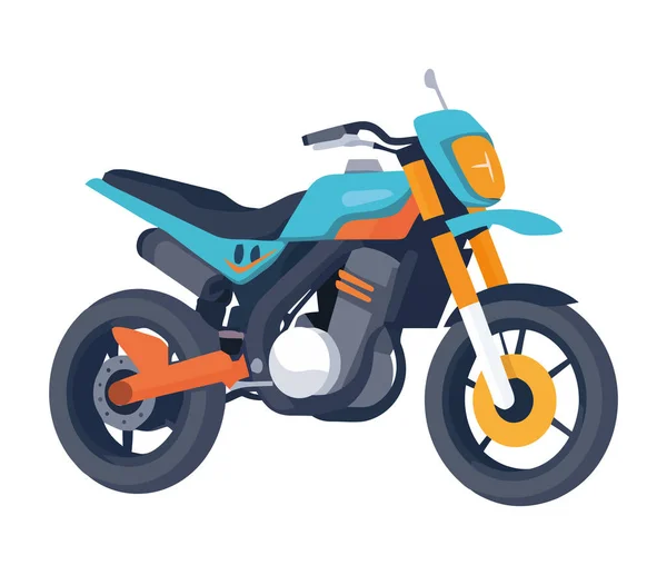 Мотоцикл Білому Фоні Ізольований — стоковий вектор