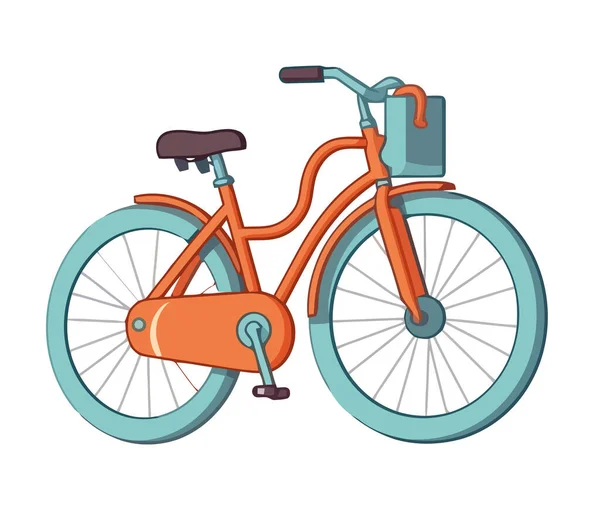 Modernes Fahrrad Auf Flacher Ikone Isoliert — Stockvektor