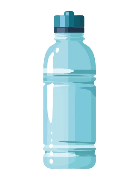 Čerstvě Vyčištěná Voda Plastové Láhvi Ikona Izolované — Stockový vektor