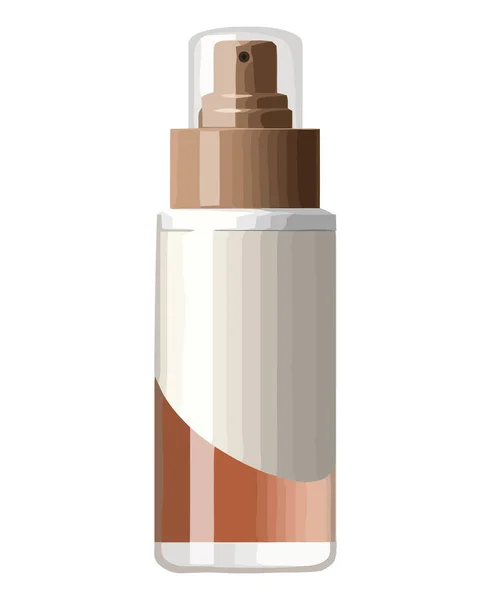 Fényes Vektor Palack Design Kozmetikai Termék Spray Ikon Elszigetelt — Stock Vector