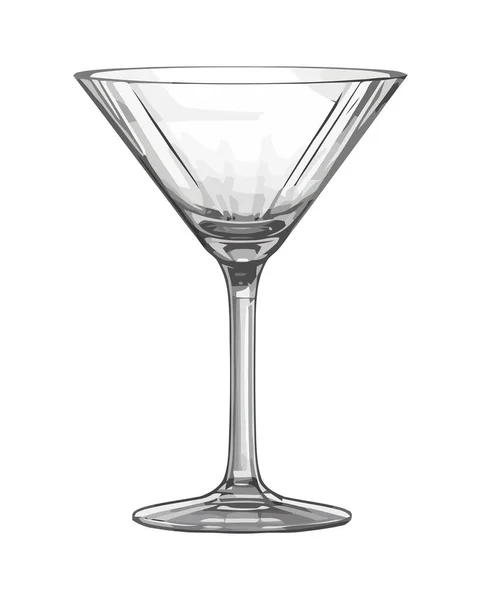 Icône Transparente Verre Martini Isolé — Image vectorielle