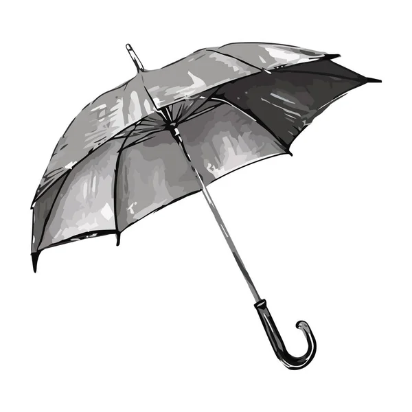 Umbrella White Background Icon Isolated — Stock Vector