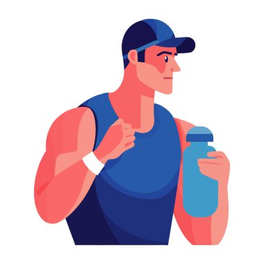 Üniformalı kaslı sporcu tecrit edilmiş ekipmanlarla egzersiz yapıyor.