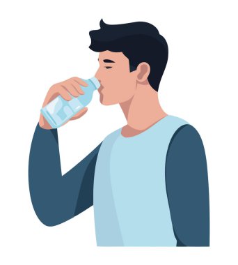 Su şişesi simgesiyle içen adam izole edildi