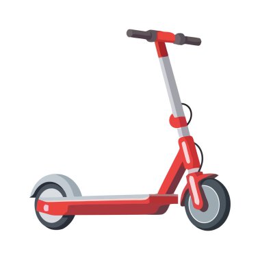 Beyaz arkaplan simgesi üzerindeki scooter izole edildi
