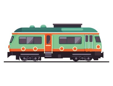 Vektör illüstrasyon tren taşıma simgesi izole edildi