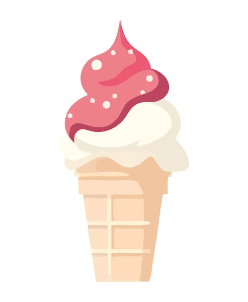 Süße Eiszapfen Mit Erdbeergeschmack Isoliert — Stockvektor