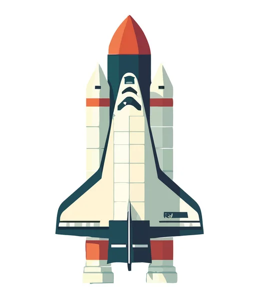 Modern Spaceship Transport Vehicle Icon Isolated — Stock Vector