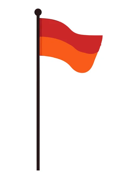 旗竿は愛国心と孤立した自由を象徴する — ストックベクタ