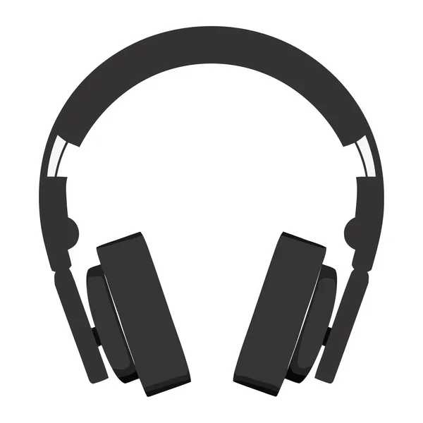 Modern Kulaklıklar Stereo Ekipman Teknoloji Izole Edilmiş — Stok Vektör