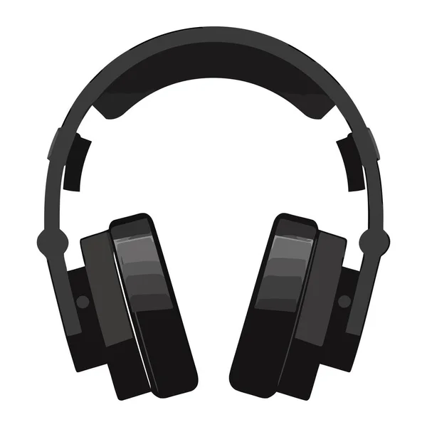 Σύγχρονη Σιλουέτα Ακουστικών Για Εξοπλισμό Ακρόασης Απομονωμένη — Διανυσματικό Αρχείο