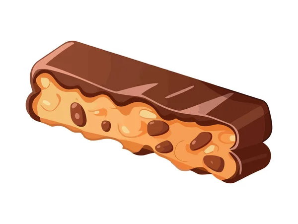Солодке Шоколадне Печиво Десерт Освіжаючої Закуски Ізольовані — стоковий вектор
