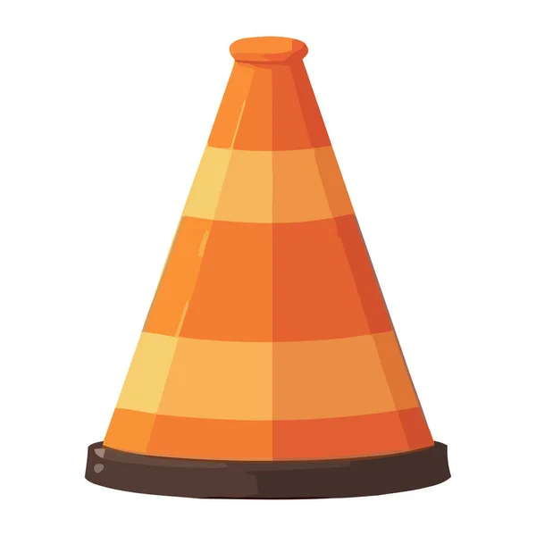 Traffic Cone Safety Equipment Isolated — Stock Vector
