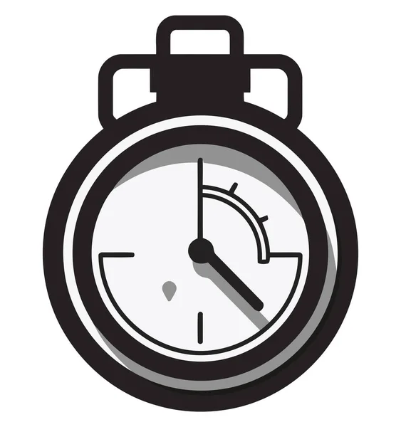 Aftellen Tot Deadline Stopwatch Teken Met Nauwkeurigheid Geïsoleerd — Stockvector