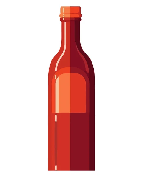 Wine Bottle Gourmet Celebration Decoration Isolated — Stock Vector