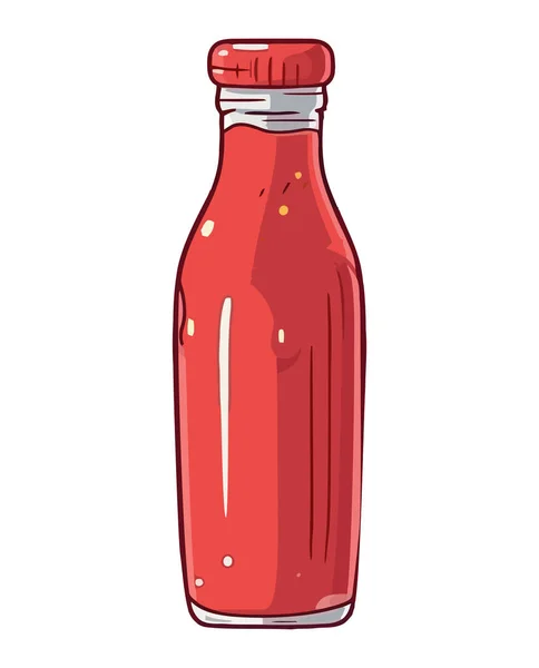 Świeży Organiczny Napój Owocowy Plastikowej Butelce Izolowany Wektor Ilustracji — Wektor stockowy