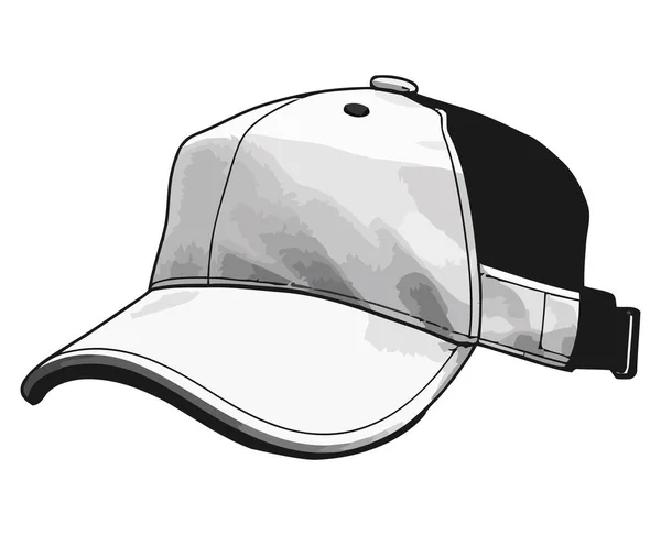 Casquette Baseball Moderne Pour Mode Sportive Isolée — Image vectorielle