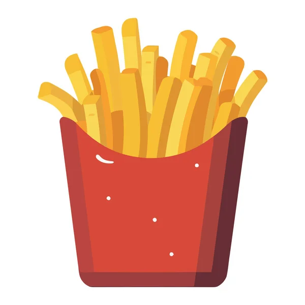 Fast Food Essen Pommes Frites Ungesund Aber Köstlich Isoliert — Stockvektor