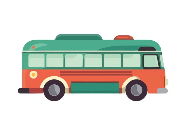 Tour Ônibus Dirigindo Ícone Papel Parede Branco Plano Isolado — Vetor de Stock