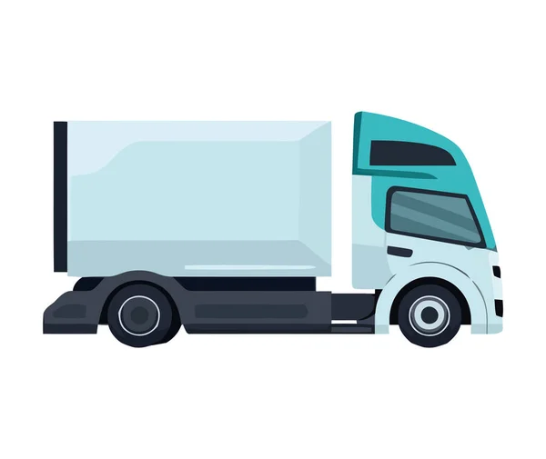 Lieferwagen Transportieren Flache Ikone Isoliert — Stockvektor