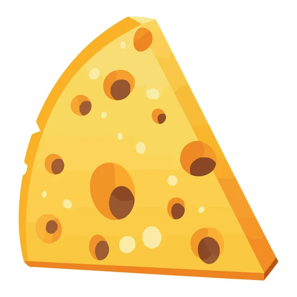 Slice Mozzarella Topping Snack Icon Isolated — Stock Vector