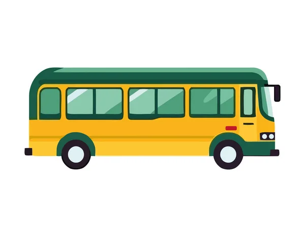 Icône Vectorielle Transport Bus Jaune Isolé — Image vectorielle