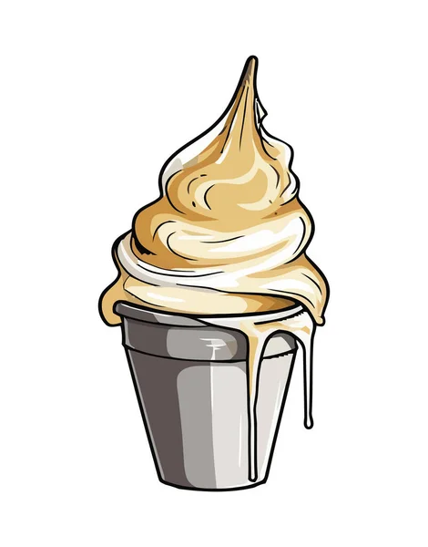 Іконка Десерту Гастрономічного Морозива Ізольована — стоковий вектор