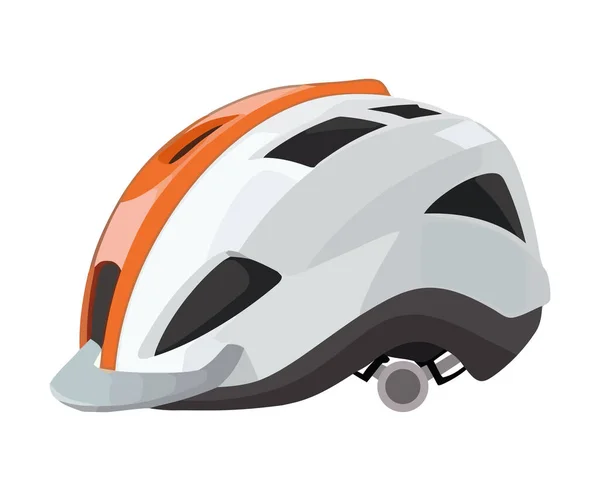 サイクリングアドベンチャースピード 安全ヘルメットアイコンを隔離 — ストックベクタ