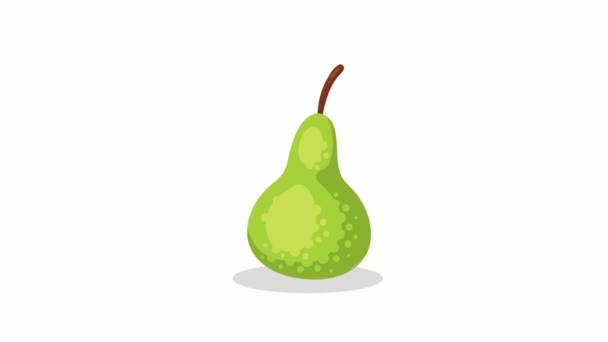 Färska Päron Frukt Hälsosam Mat Animation Video Animerade — Stockvideo