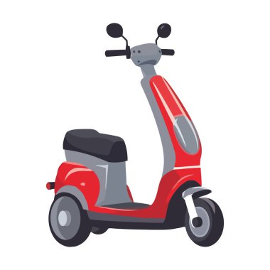 Beyaz arkaplanda motosiklet simgesi izole edildi