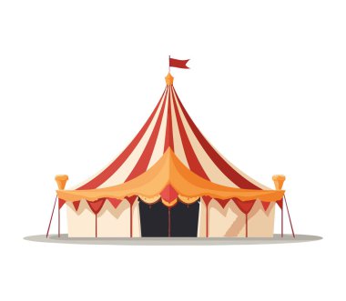 Geleneksel karnaval çadırında izole edilmiş eğlenceli bir kutlama