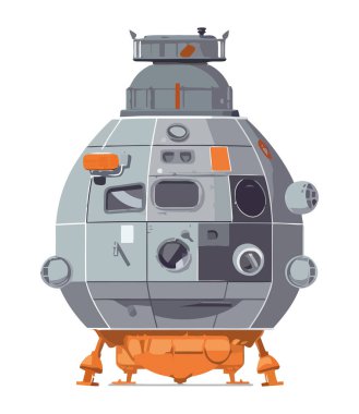 Modern ulaşım endüstrisi robot simgesi izole edildi