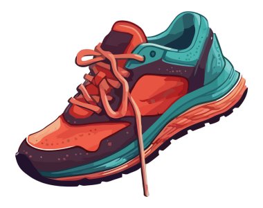 modern spor turuncu ayakkabı simgesi izole