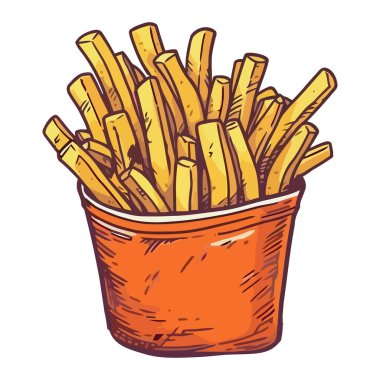 Fast food kızarmış patates kızartması.