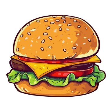 Domates ve soğanlı ızgara çizburger.