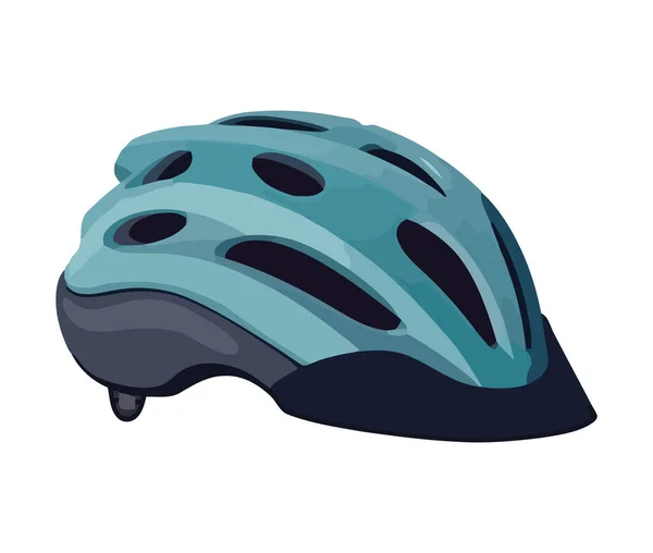 Ciclismo Casco Azul Icono Del Equipo Aislado — Vector de stock
