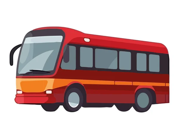 Diseño Vectorial Rojo Tour Bus Transporte Icono Aislado — Vector de stock
