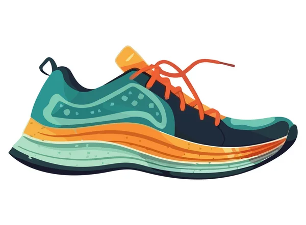Paire Moderne Chaussures Sport Marche Isolée — Image vectorielle