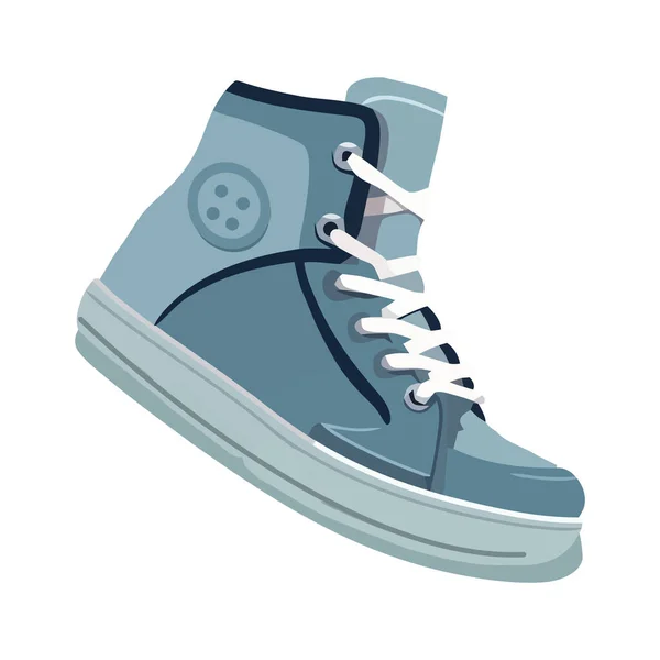 蓝色鞋子运动图标隔离 — 图库矢量图片